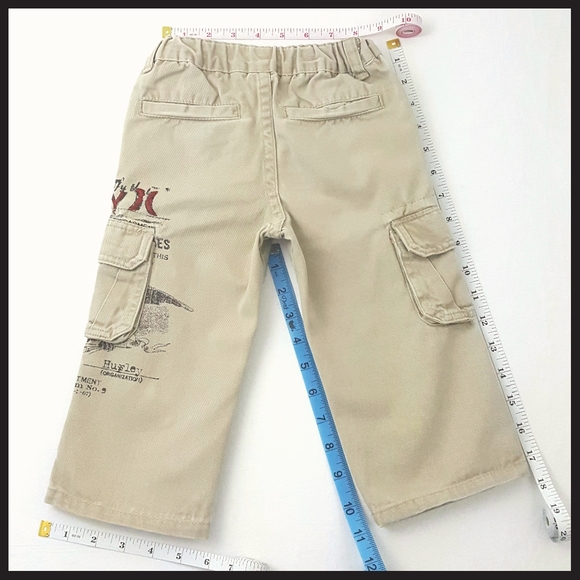 HURLEY 24m Red Logo Khaki Cargo Pants - Picture 3 of 7